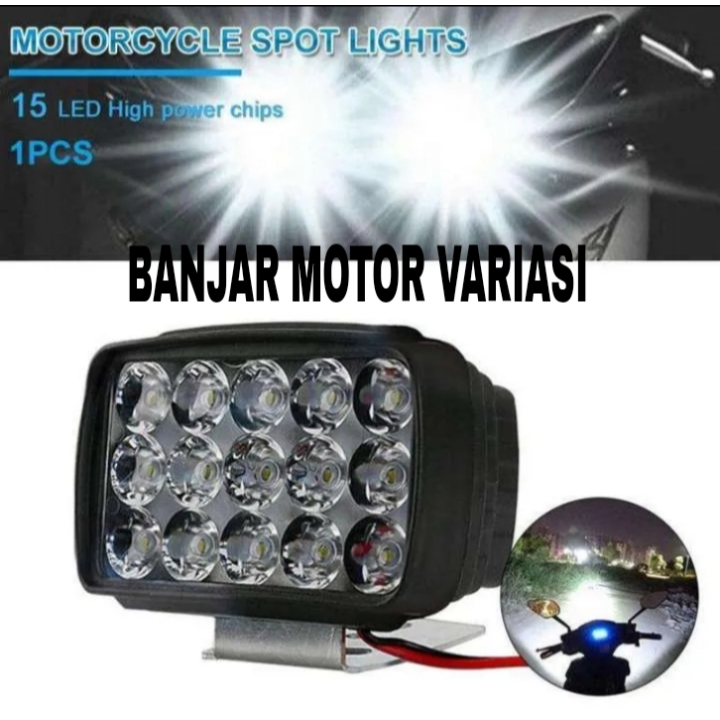 Lampu Tembak 15 mata LED Sorot CWL Led Cree 15 Mata Titik Led Motor