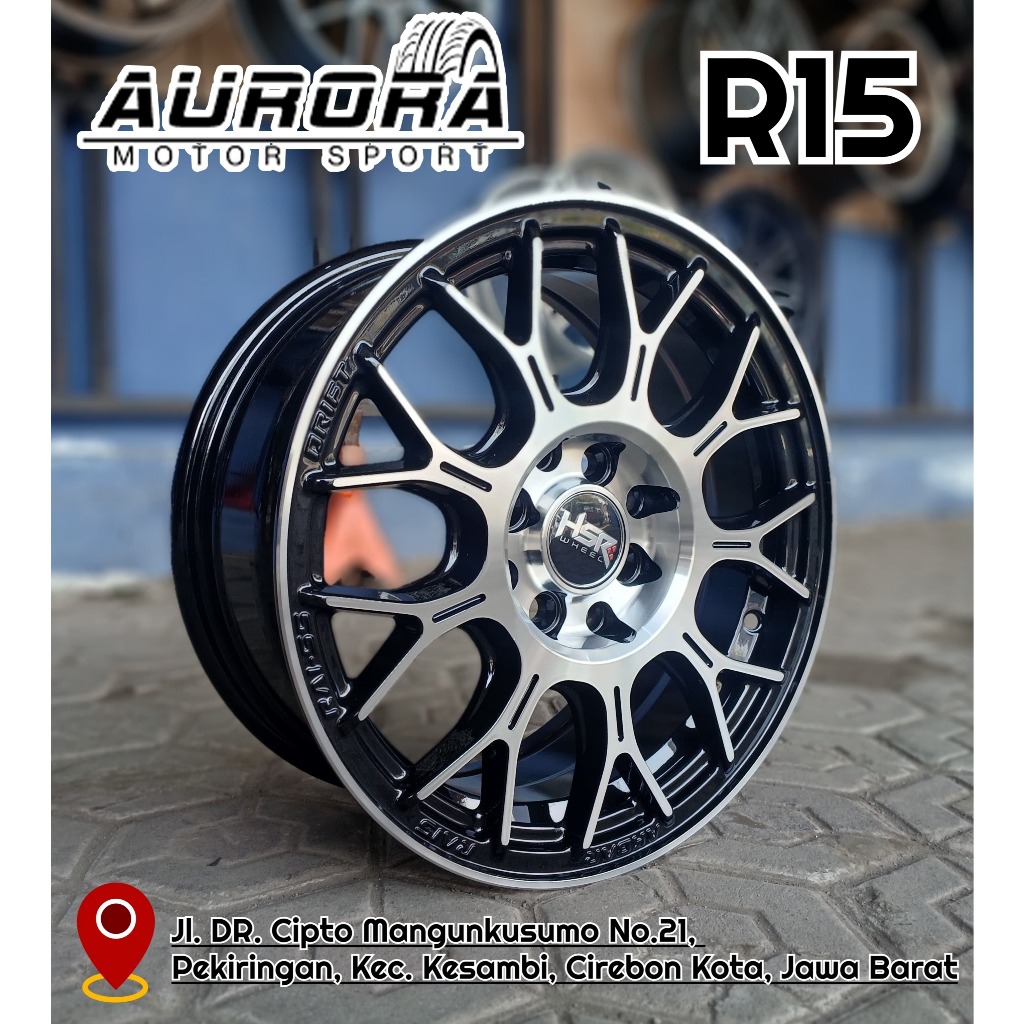 Velg Variasi Mobil Racing HSR R15 Mobil Agya,Calya,Sigra,Mobilio - Promo Free Ongkir