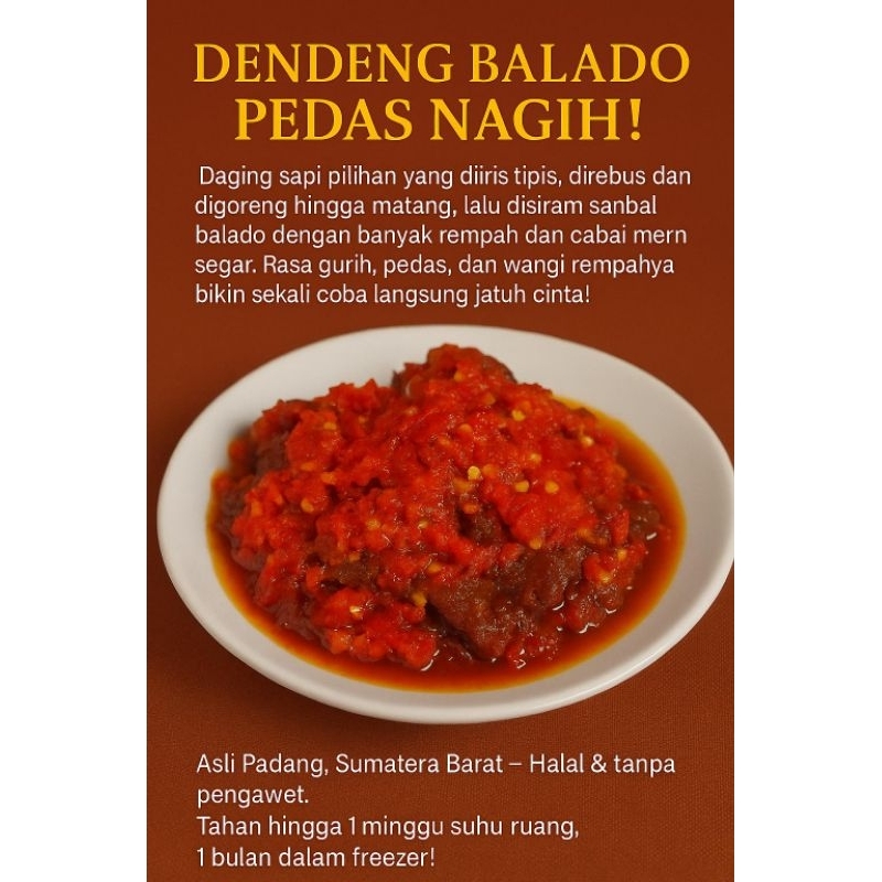 

Dendeng batokok / Dendeng balado basah Padang Rasa Dijamin Enak