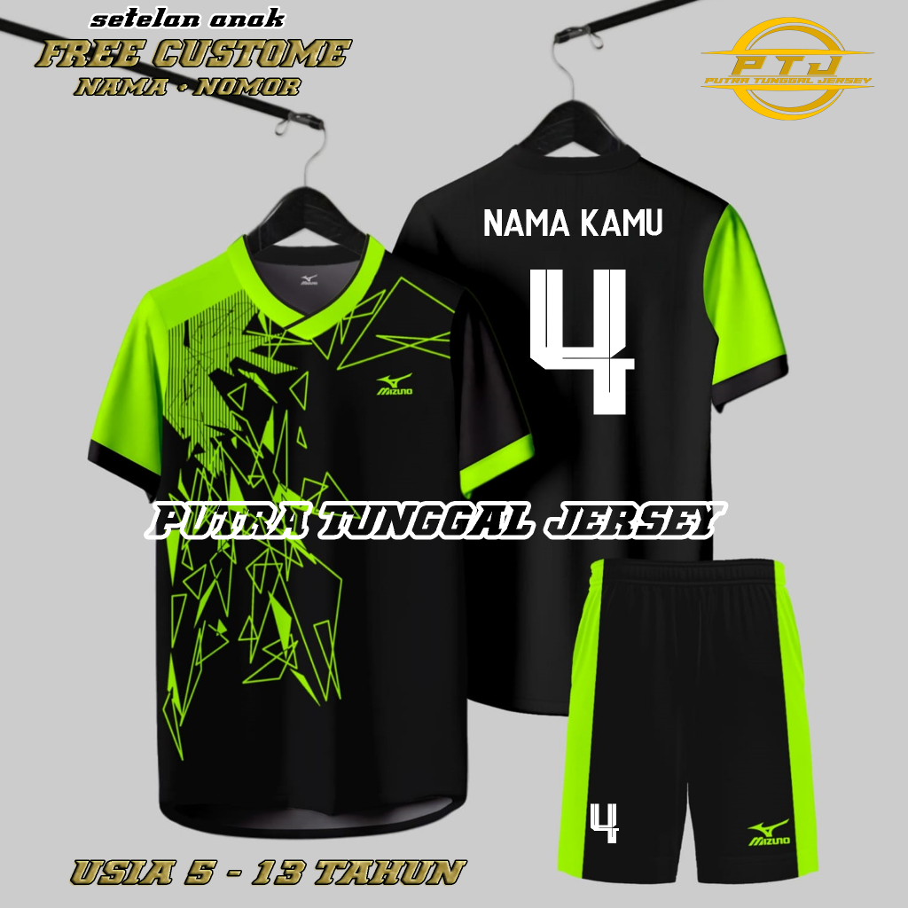 (COD) Baju Jersey Team Futsal Sepakbola Geratis Sablon Nama Dan Nomor Punggung  Setelan Kaos Olahrag