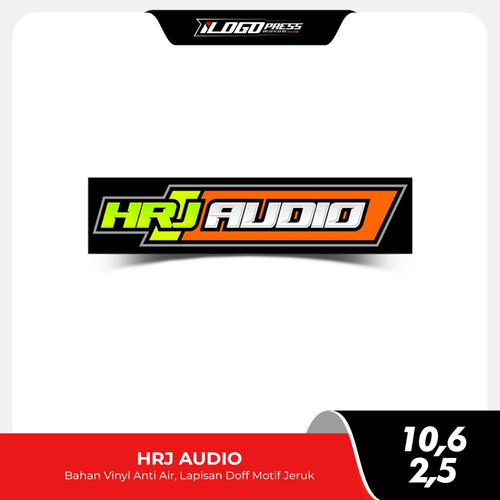 

HRJ AUDIO (HIJAU) - Stiker Sound System Bahan Vinyl Premium Anti Air Doff Motif Jeruk