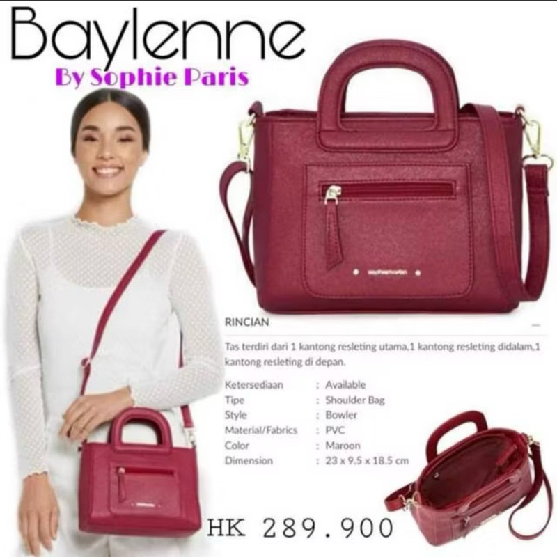 Preloved Tas Shopie Martin warna maroon