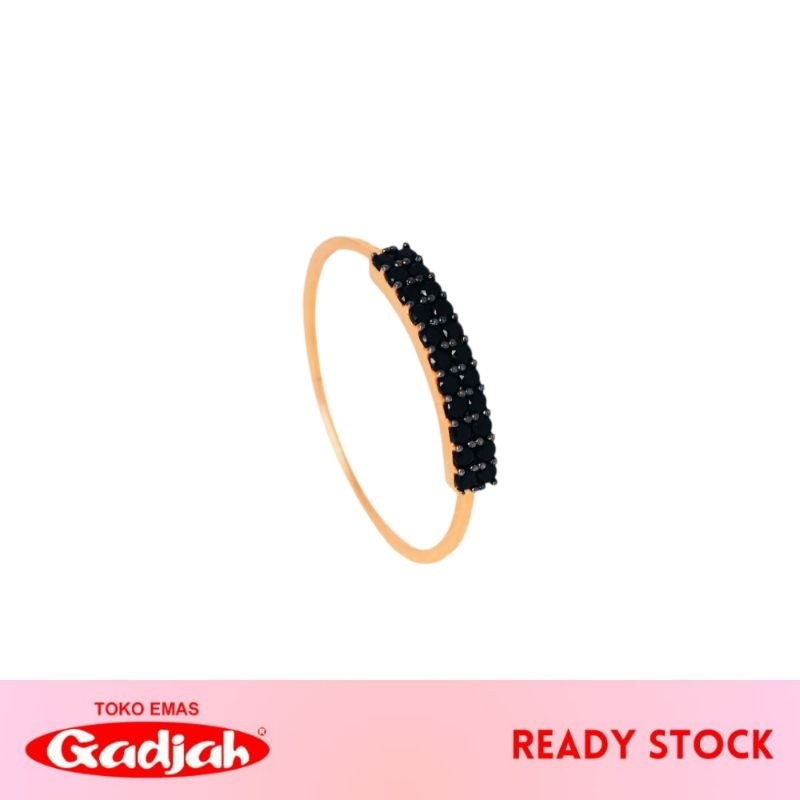Cincin Emas 2 Baris Mata Tabur Ring Polos - Toko Emas Gadjah