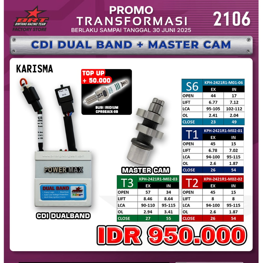 CDI DUAL BAND + MASTER CAM BRT/ KARISMA