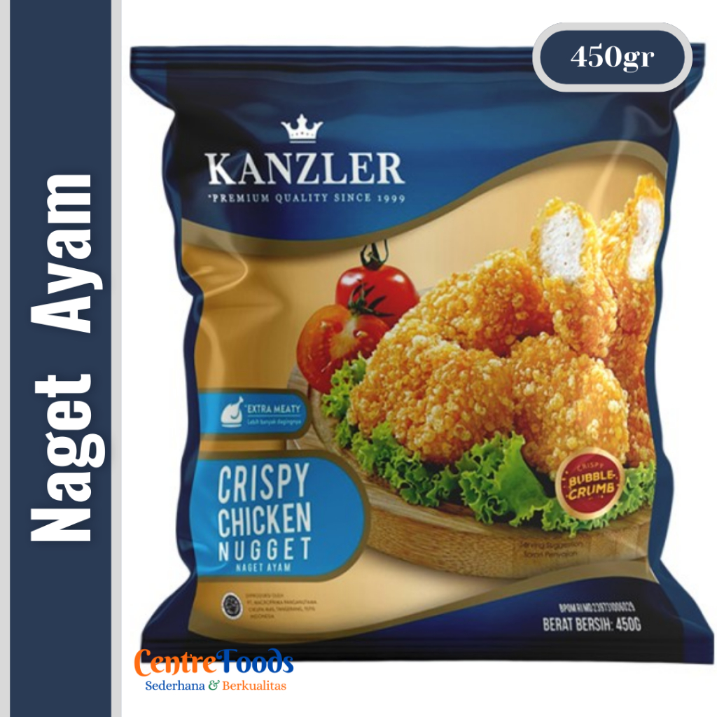 

Naget Ayam - Crispy Chicken Nugget Kanzler | 450gr [ Harga Per BKS ]