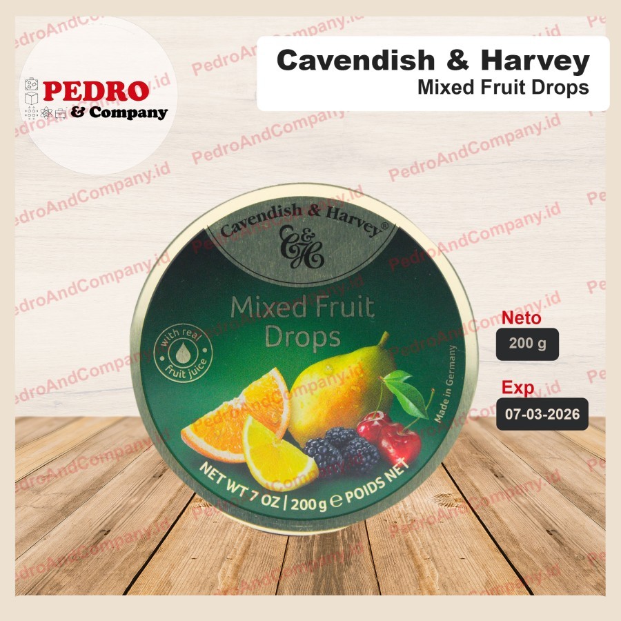 

Cavendish harvey mixed fruit drop 200 gram - permen buah import