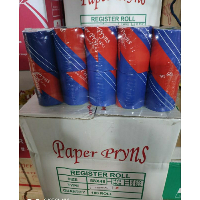 

Thermal register paperpryns 58x48 harga perdus isi 100 rol