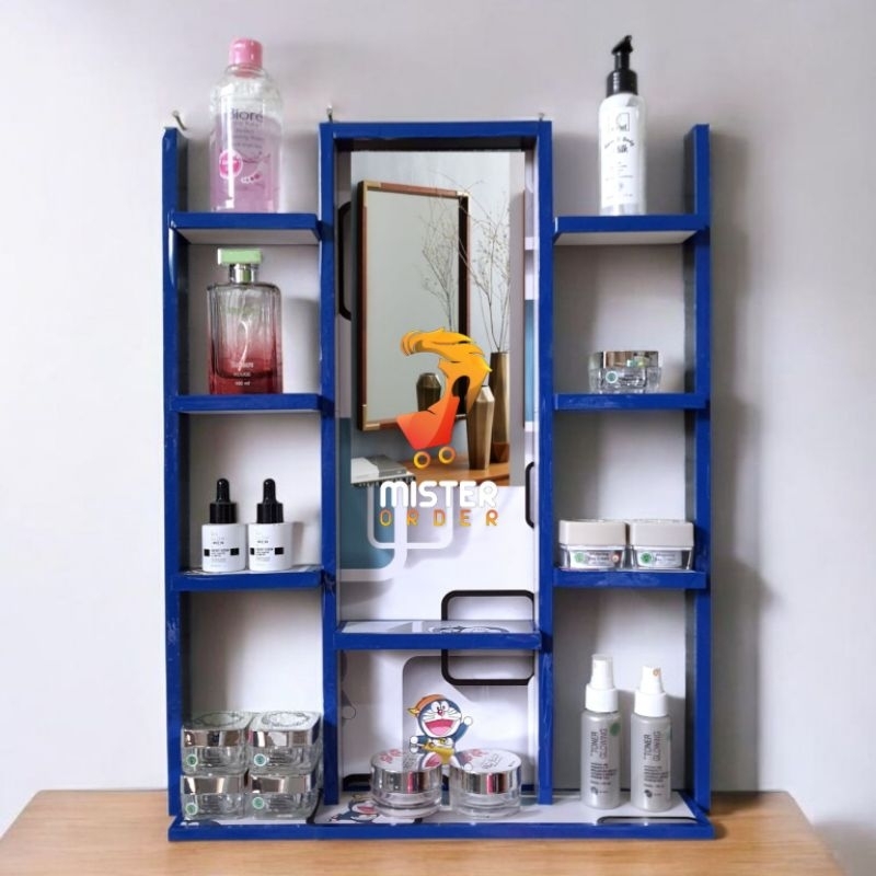 Rak Kosmetik 2 Tiang Minimalis Model Kupu2 - Rak Hias Gantung Rak Kosmetik Minimalis Tolet