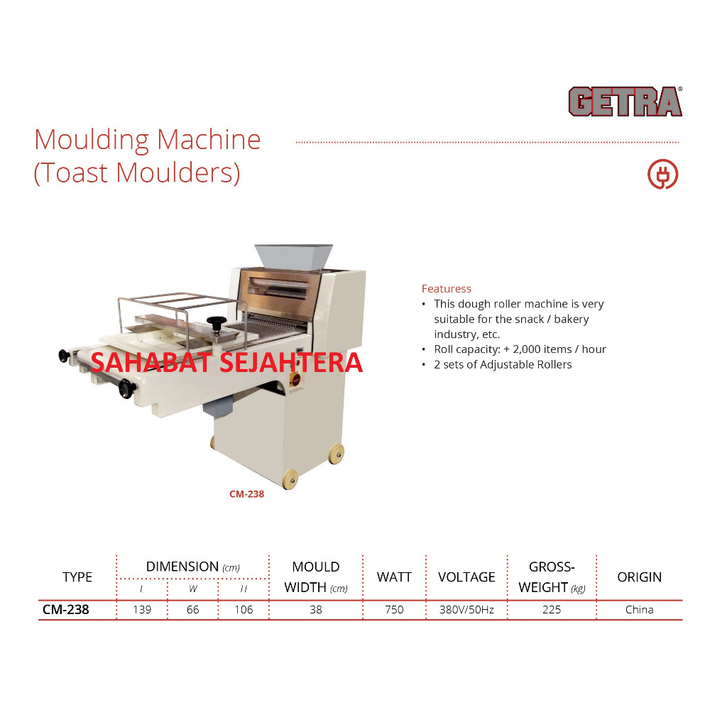 GETRA Mesin Moulding Toast Moulders CM-328 | Injection Moulding Machine Plastik Otomatis