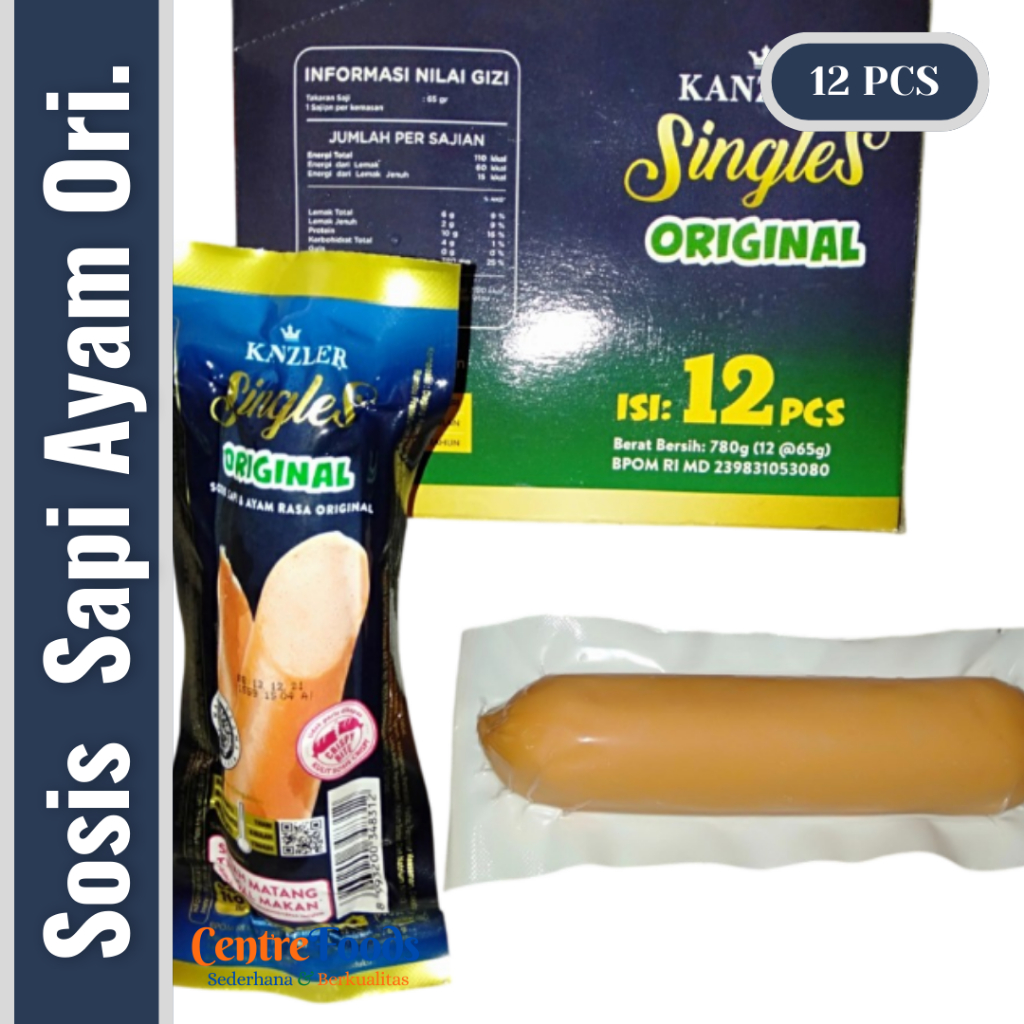 

Sosis Sapi & Ayam Original - Singles Original Kanzler | 1 Box Isi 12 Pcs - 780gr [ Harga Per BOX ]