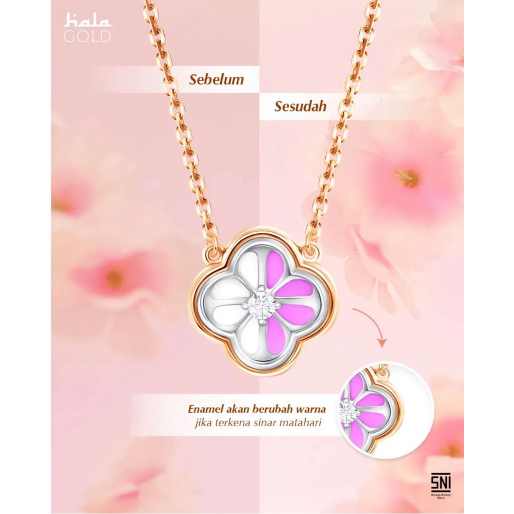 HALA GOLD KALUNG SUNBLOOM EMAS 18K