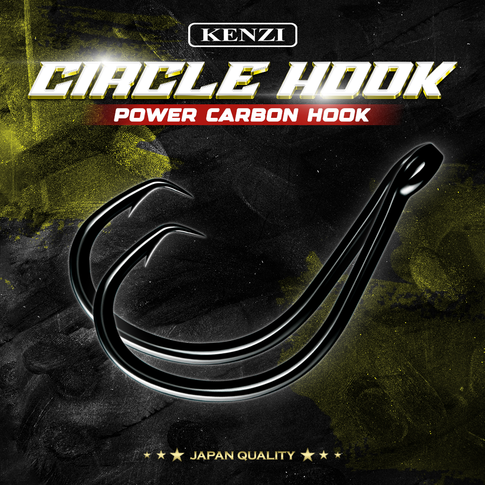 MATA KAIL KENZI CIRCLE HOOK POWER CARBON HOOKS BLACK NICKEL