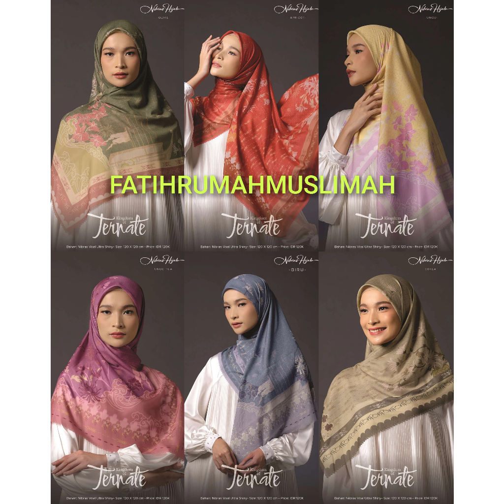 NIBRAS / JILBAB SEGI EMPAT DEWASA / JILBAB TERNATE SCARVES / TERNATE SCARVES / JILBAB NIBRAS / NIBRA