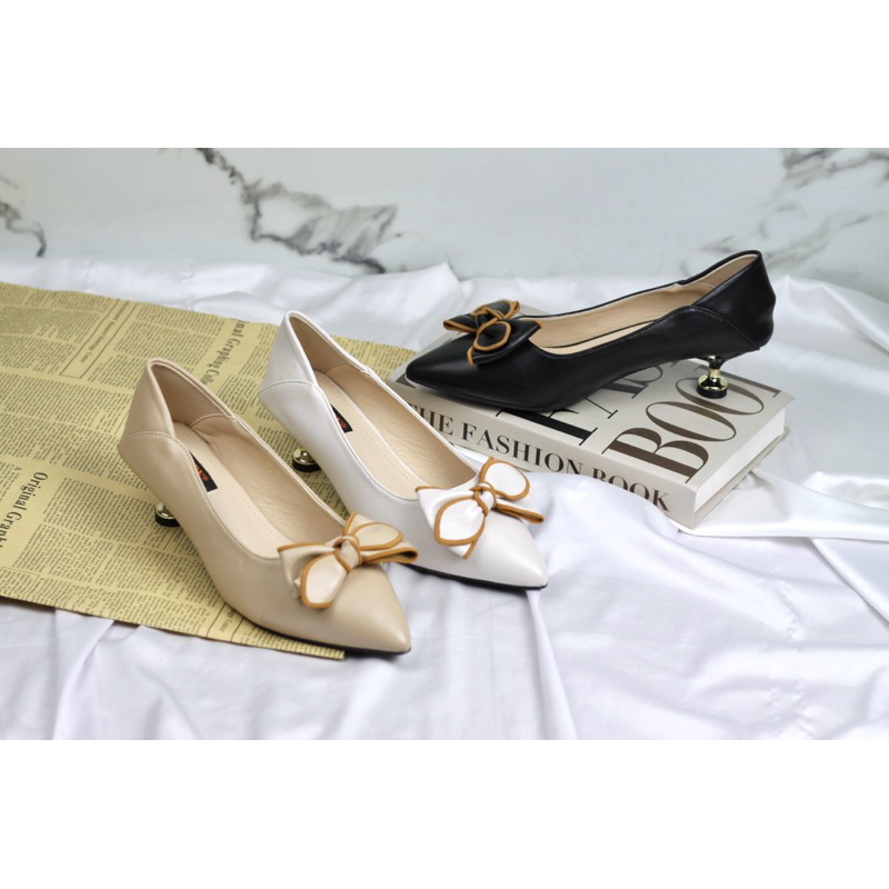 Bolencia x NoBody Sepatu Wanita NB-C02-A Heels Tinggi 5cm Size 36-40