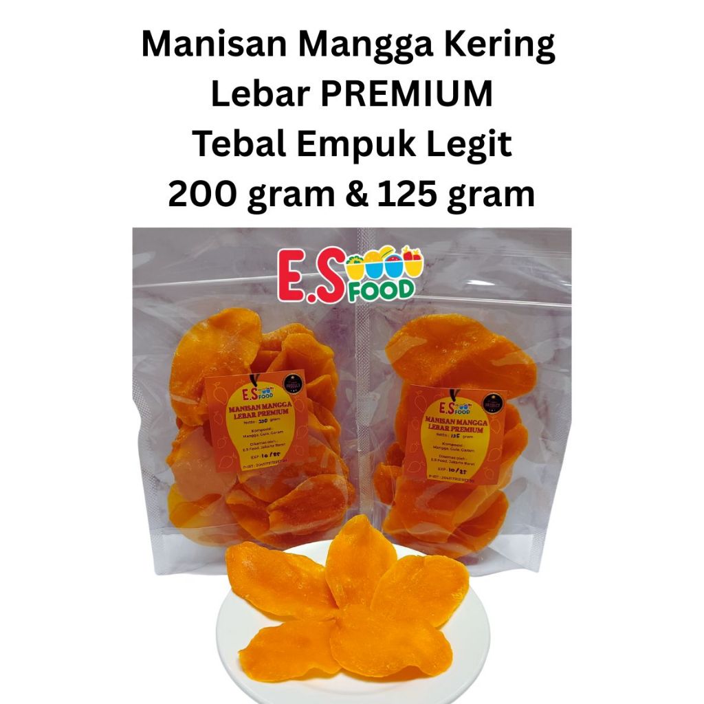 

Manisan Mangga Kering Premium Lebar Tebal Madu Cemilan Snack Soft Dried Mango Premium Quality 125 gram 200 gram asli Cirebon