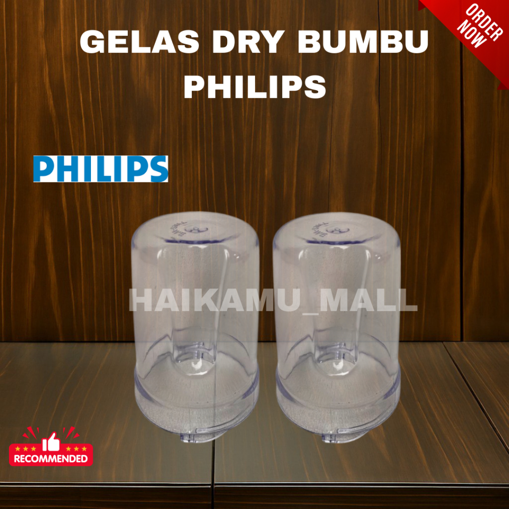 Gelas Dry Bumbu Philips HR 2061– Penggiling Kering Bumbu & Rempah, Kompatibel dengan Blender Philips
