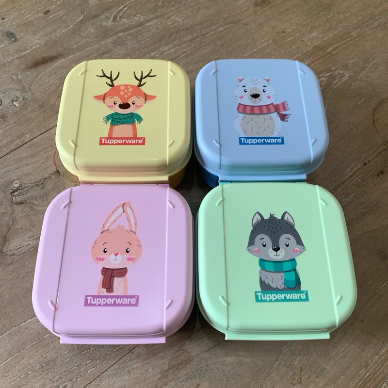 Tempat Kotak Snack Mini Signature Line Cutie Tupperware Bekal Anak Serbaguna