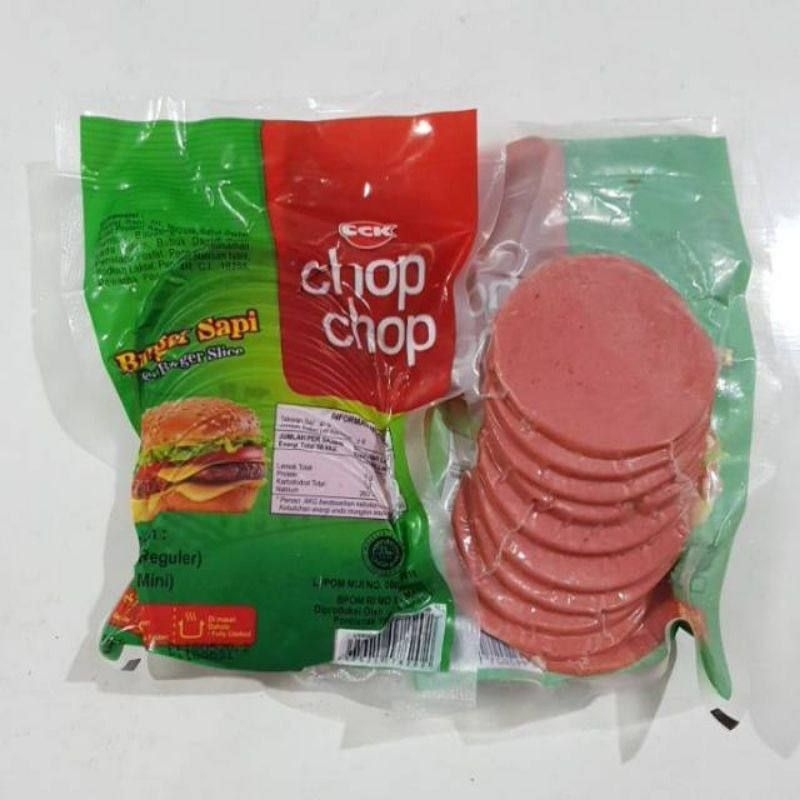 

daging burger chop sapi isi 10 slice