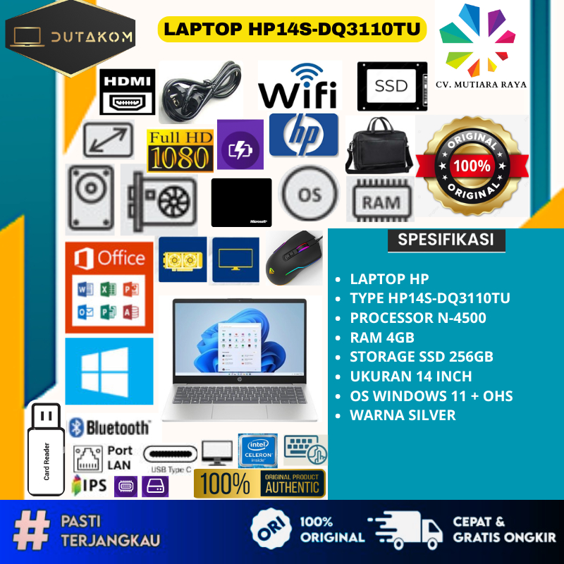 LAPTOP MERK HP14S-DQ3110TU