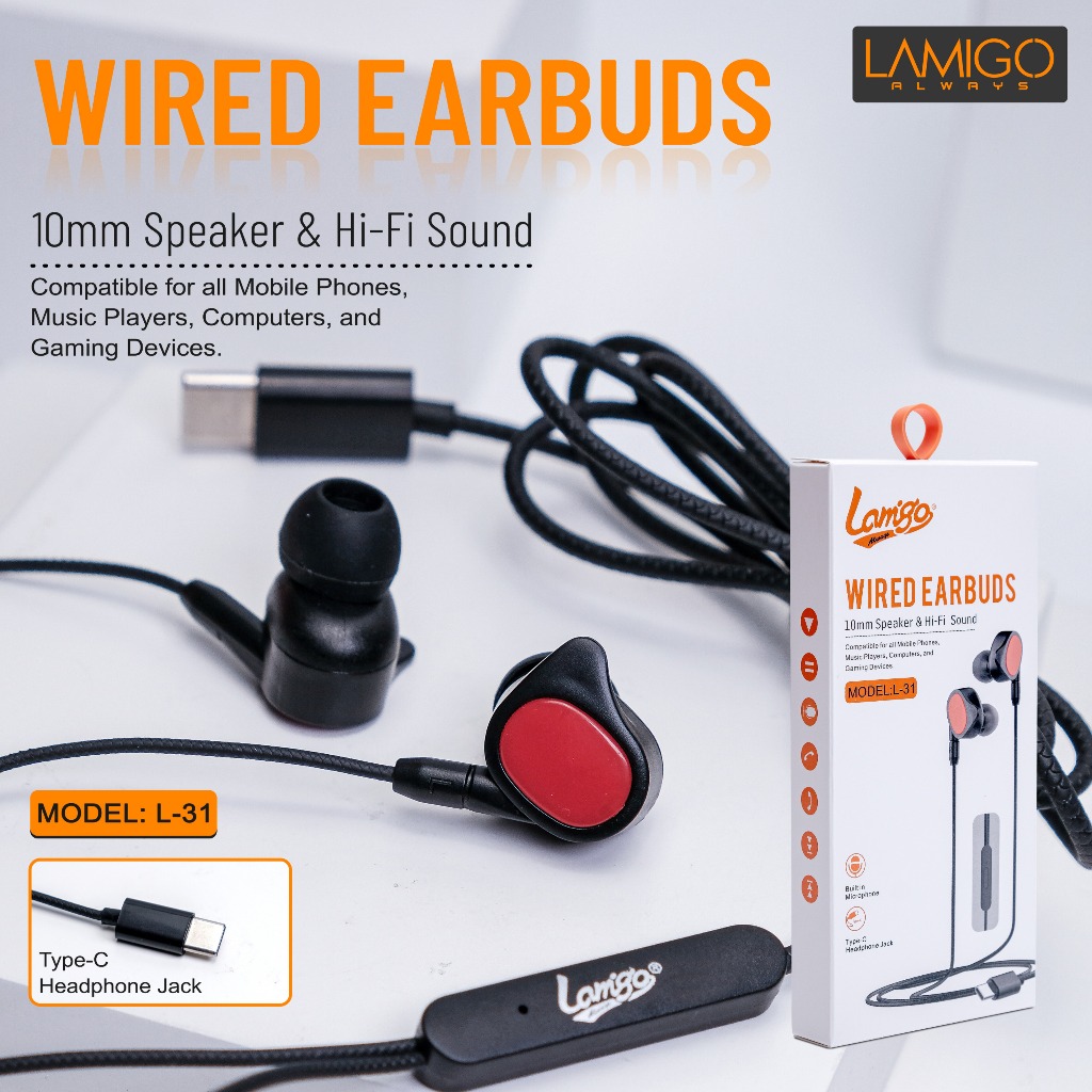 HF Headseat LAMIGO JACK TYPE C L-31 SUPER BASS XTRAA TYPE-C