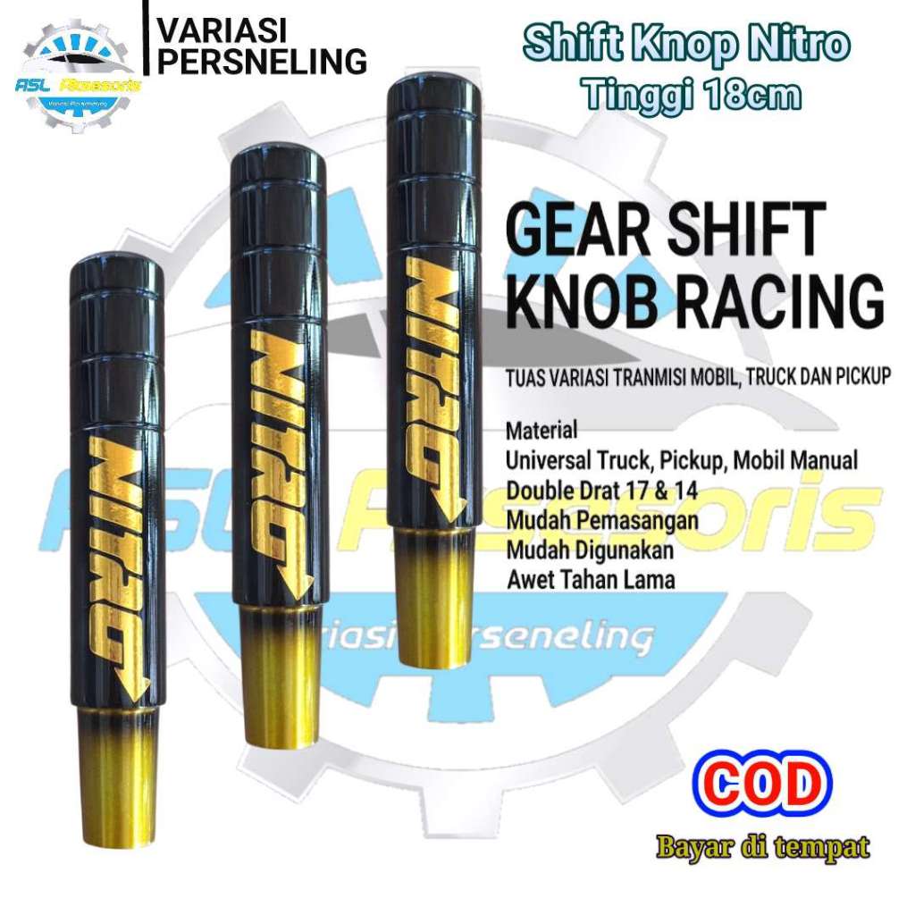 Masterpiece44 - Shift Knob / Tongkat Prosneling / Tinggi 18cm / Tuas Gigi Persneling Truck / Mobil /