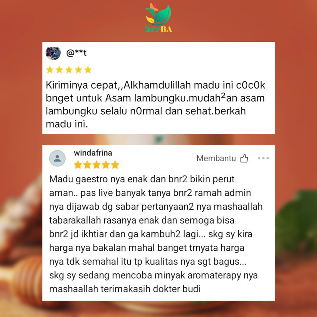 

RK60 GASTERO 260gr - Madu Herbal Asam Lambung Gerd Maag Mual Muntah