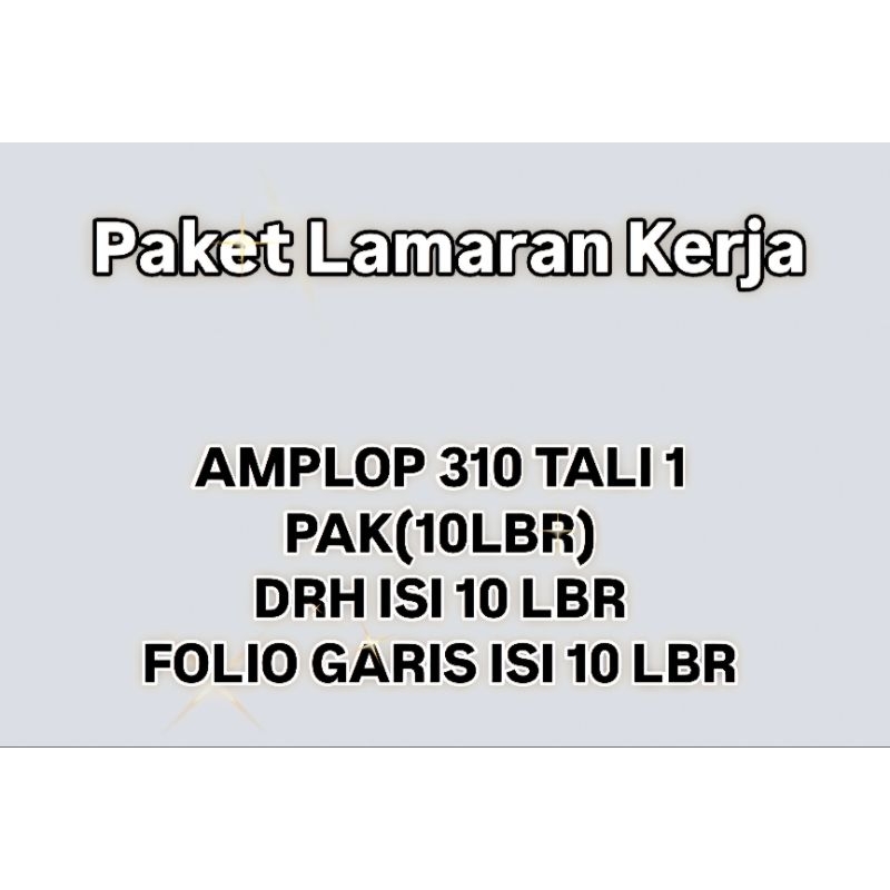 

Paket Lamaran Kerja 1 SET Free Bolpen 1 pcs