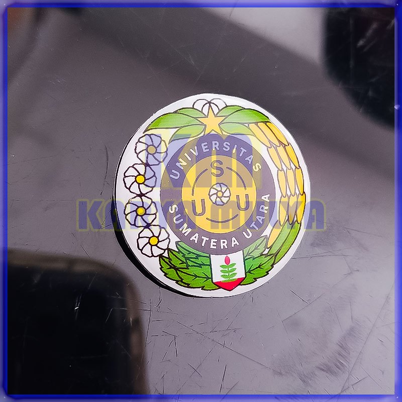 Pin Bros Logo USU Pin Universitas Sumatera Utara Bulat - Karya Mulya