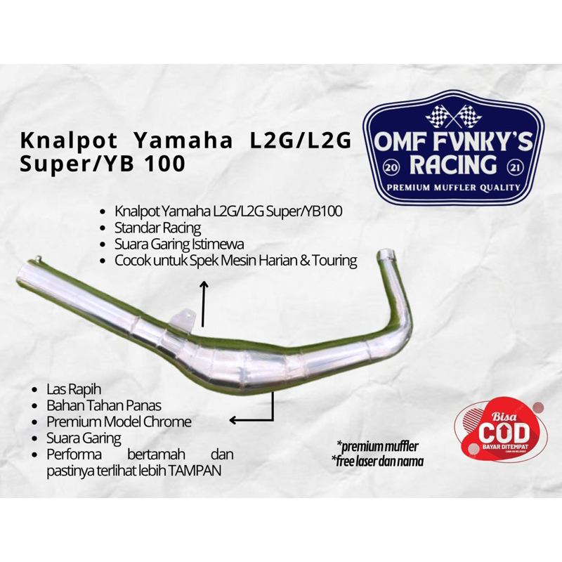 KNALPOT YAMAHA L2G/L2G Super/YB100