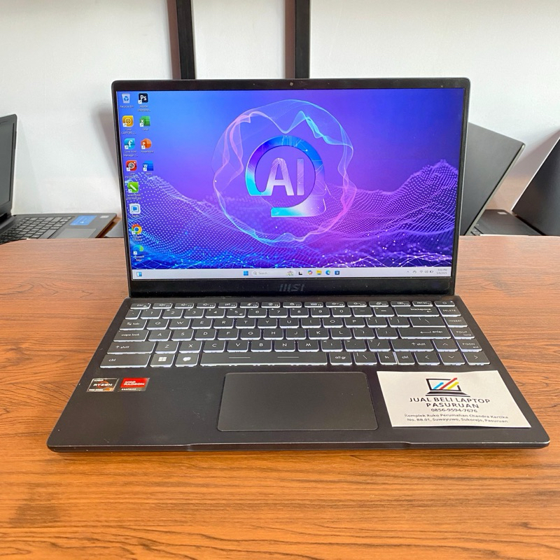 MSI Modern 14 B5M, AMD Ryzen 7 5700U, Ram 8GB, SSD 512GB