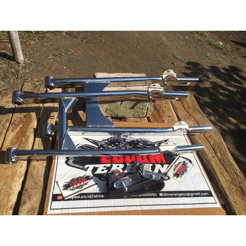 Arem_Swing arm Tiger Revo/Tiger/Tilas >Model W175 ori }Polos & Itech>crom&Mentah (arem+karet +stelan