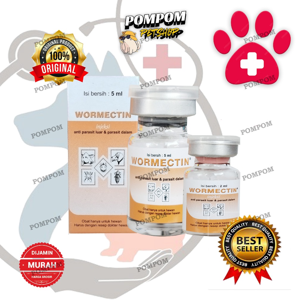 WORMECTIN obat jamur dan kutu kucing