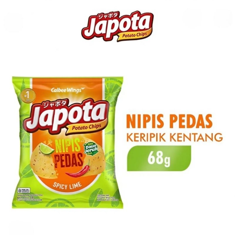 

Japota Potato Chips Nipis Pedas 68g