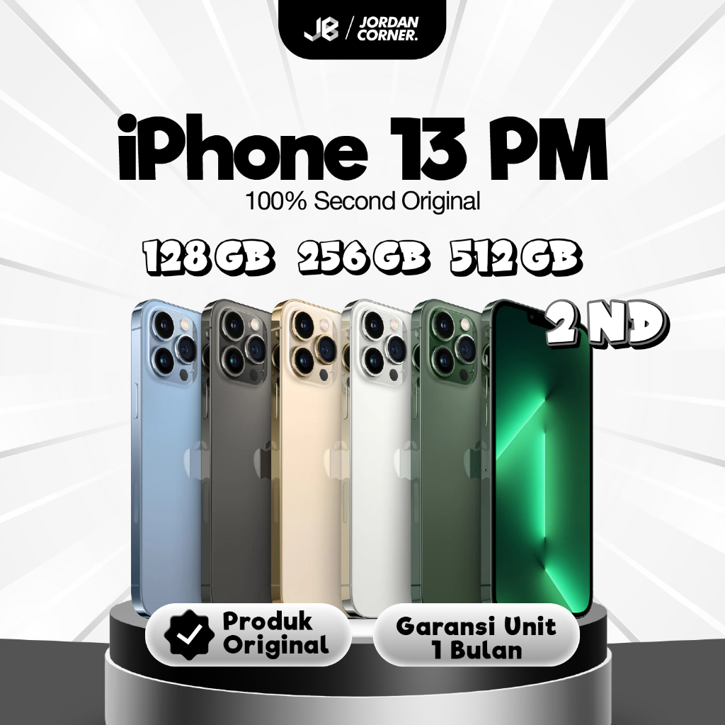 iPhone 13 Pro Max Second 128GB 256GB 512GB 1TB Bergaransi
