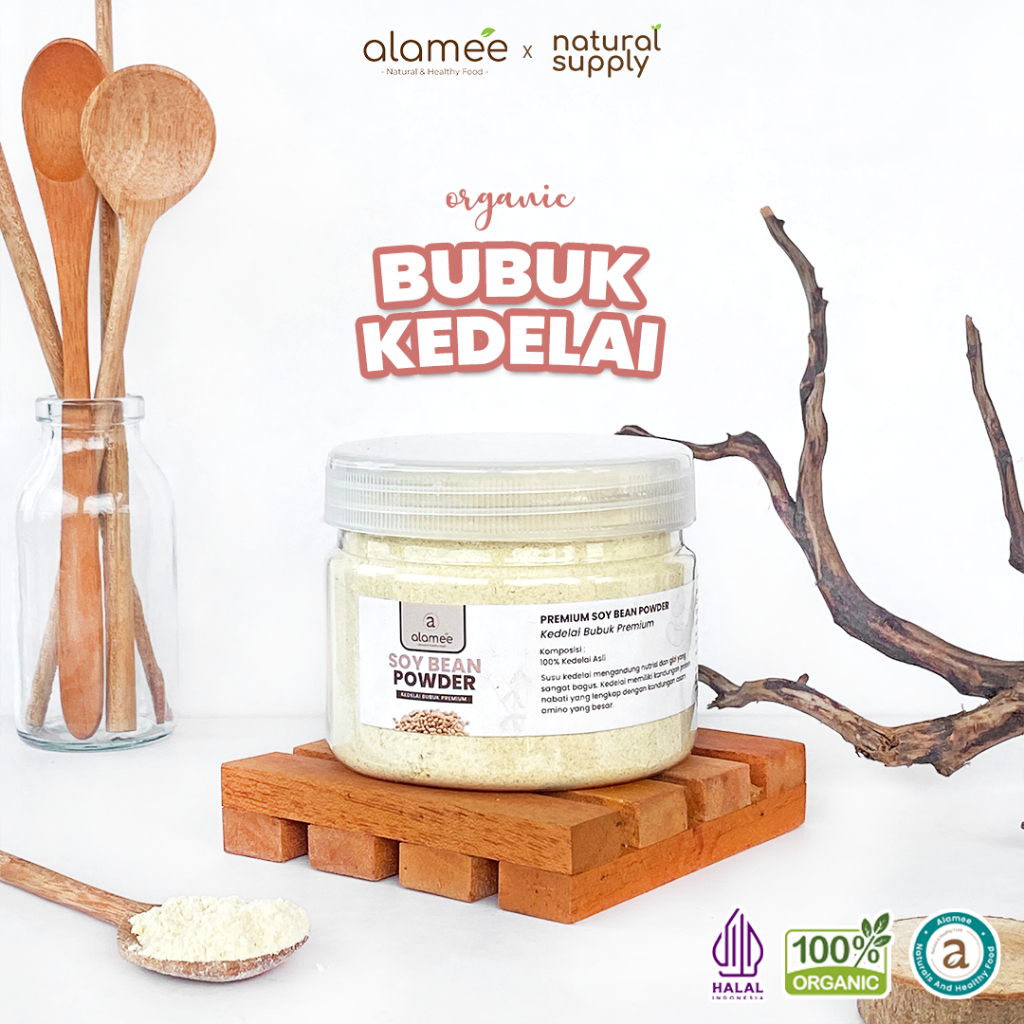 

ALAMEE Soy Milk Bean Powder PREMIUM Bubuk Susu Kacang Kedelai Murni Tinggi Protein Tanpa Gula 125gr