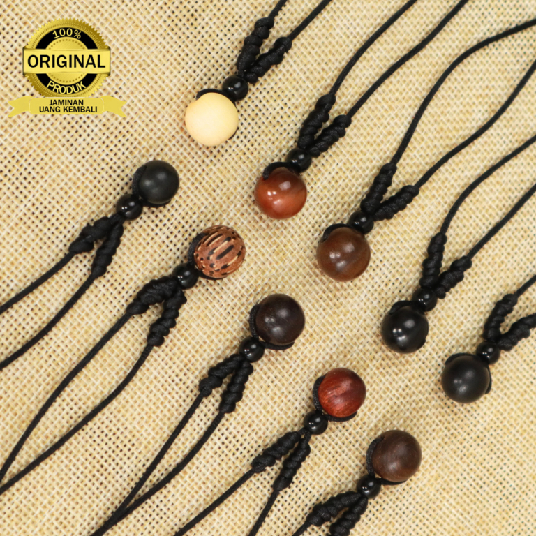 Kalung Pria Wanita Keren Aesthetic Kayu Kokka Gaharu Galih Kelor Asem Nagasari Agathis Merah Liwung 