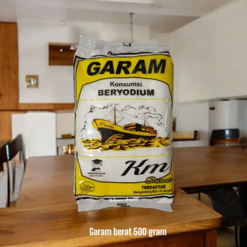 

GARAM DAPUR MURNI BER YODIUM CAP KM PRISMA 500 GRAM / GARAM / GAREM