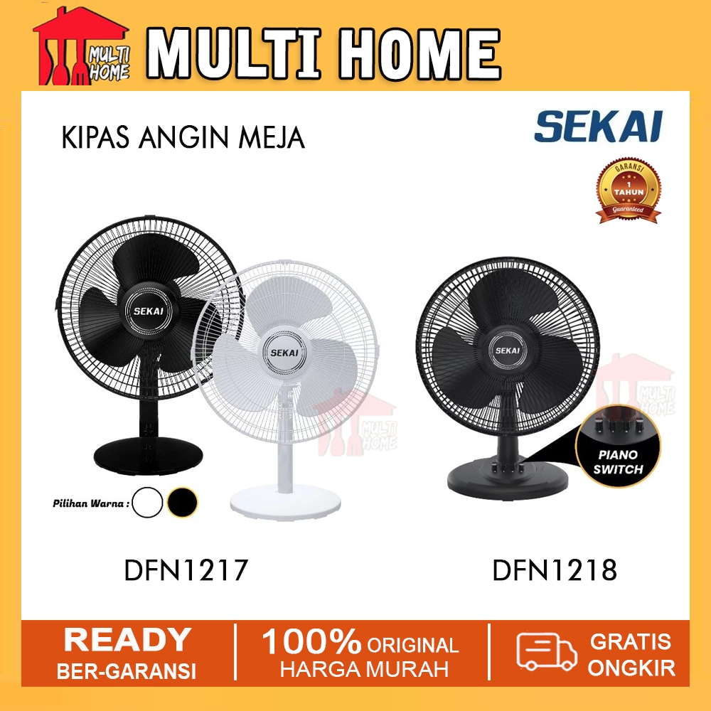 SEKAI Kipas Angin Meja - Deskfan Sekai DFN-1217 / DFN-1218 Ukuran 12 Inch sekai kipas angin