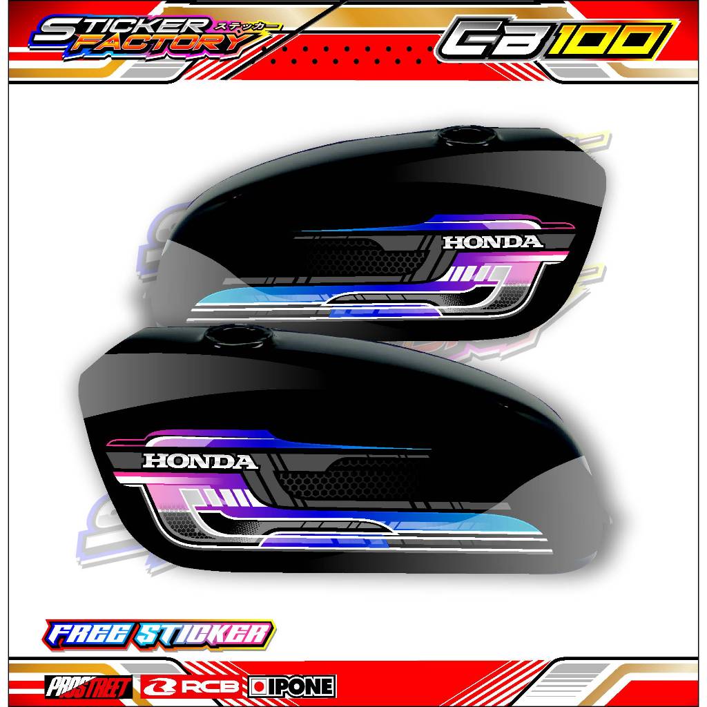 STRIPING VARIASI HONDA CB 100 / STICKER LIST VARIASI MOTOR CB 100