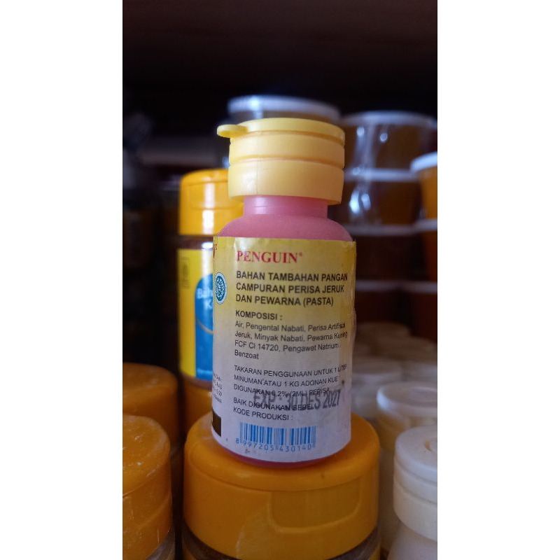 

Perisa Jeruk pasta cap penguin 30ml/ perisa Jeruk/ Pewarna Jeruk