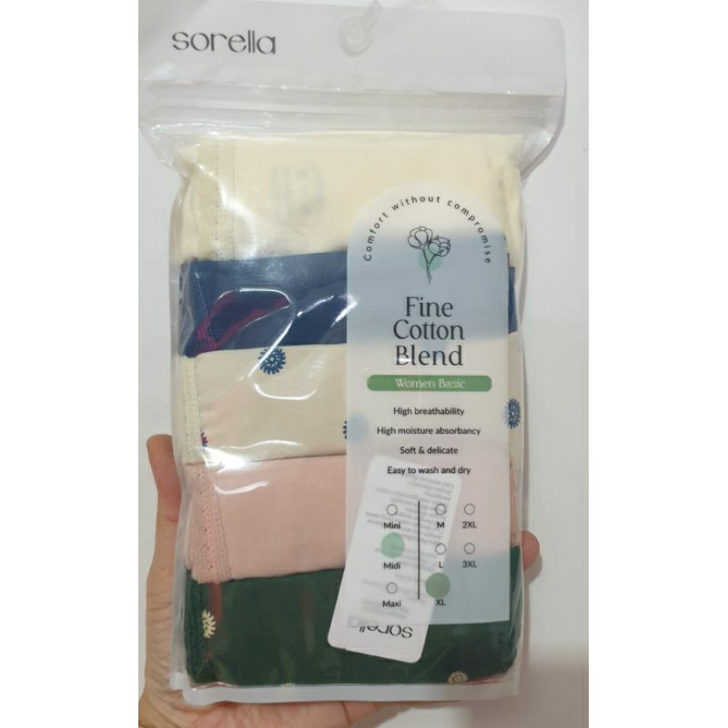 CELANA DALAM SORELLA KATUN MIDI XL  ISI 5 SALE