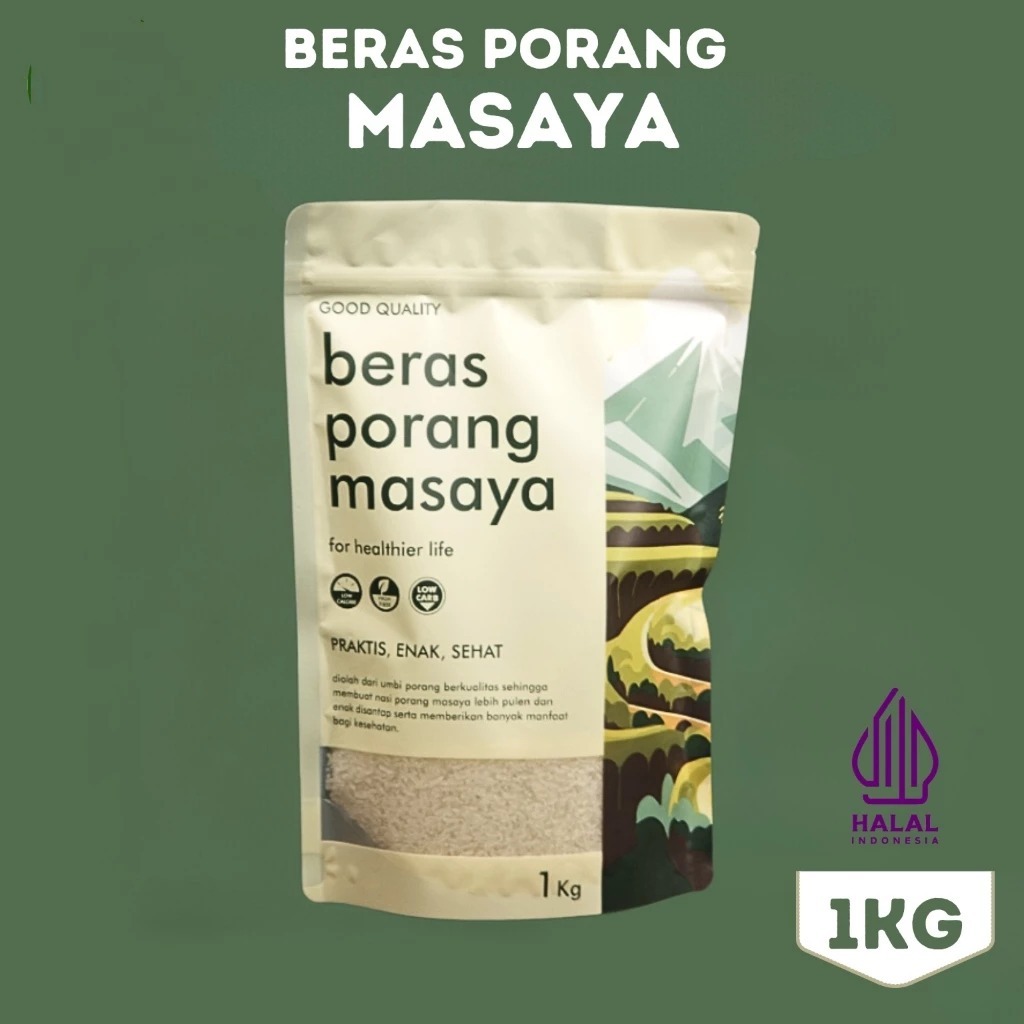 

READY BERAS PORANG MASAYA 1kg | Beras diet, konjac rice, beras diabetes, beras premium, shirataki rice