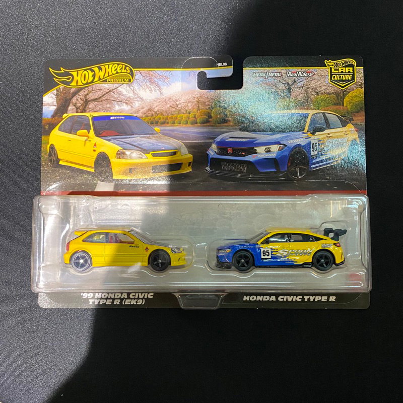 Hot Wheels Premium 2 Pack 99 Honda Civic Type R (EK9) / Honda Civic Type R