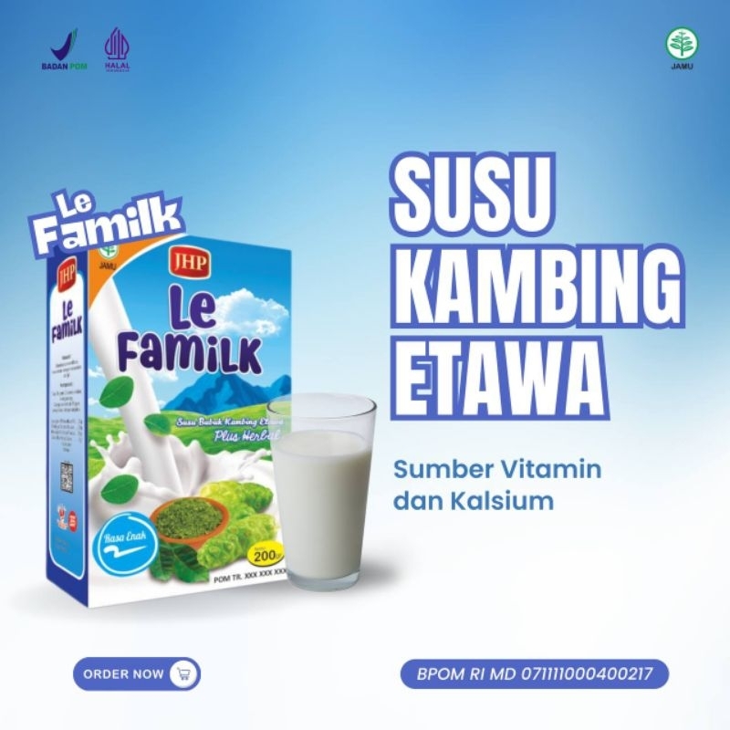 

[Lereng Lawu] Susu Kambing Lereng Lawu | Le Familk Susu Kambing Etawa Plus herbal 200 gram