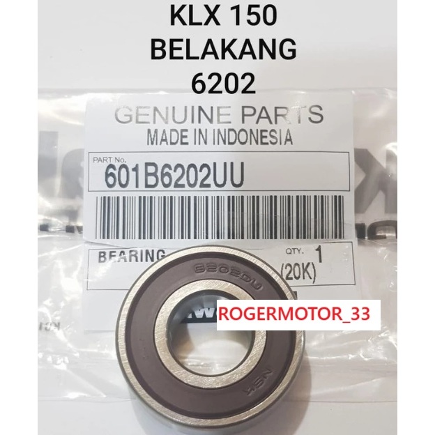 BEARING LAHAR RODA BELAKANG KAWASAKI KLX 150 6202 ORIGINAL
