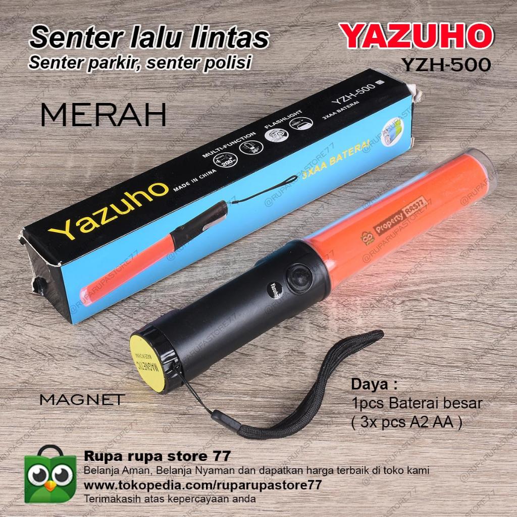 Senter polisi senter lalu lintas senter parkir Yazuho YZH 500 with magnet cahaya merah