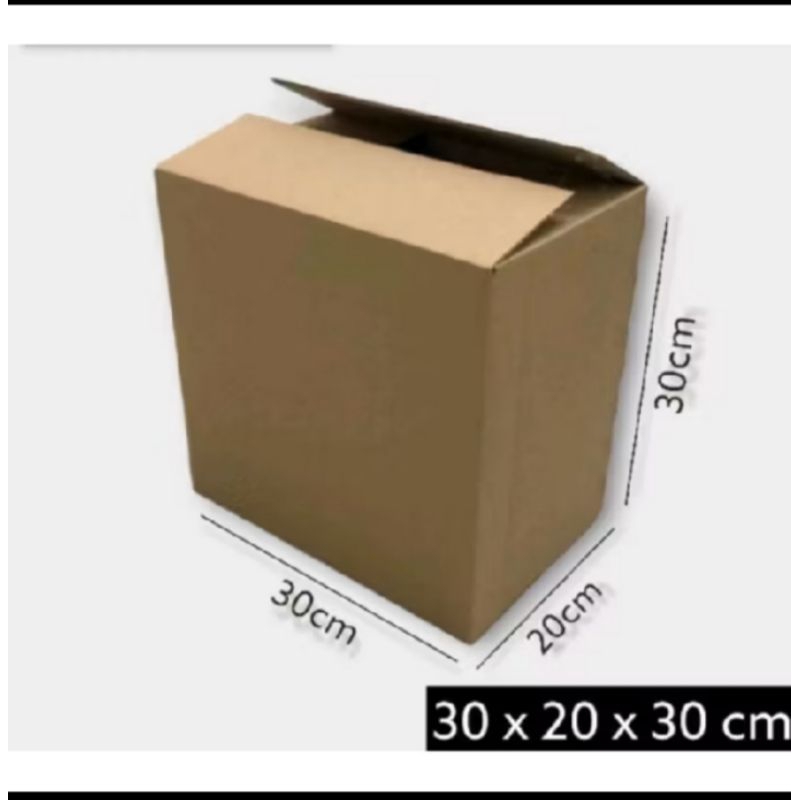 

kardus box Ukuran 30x20x30 cm single wall polos