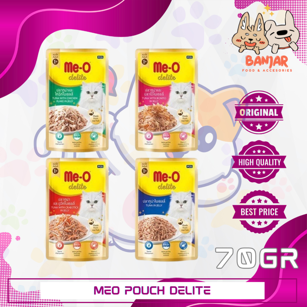 Meo Delite premium cat pouch 70gr - TUNA CRAB
