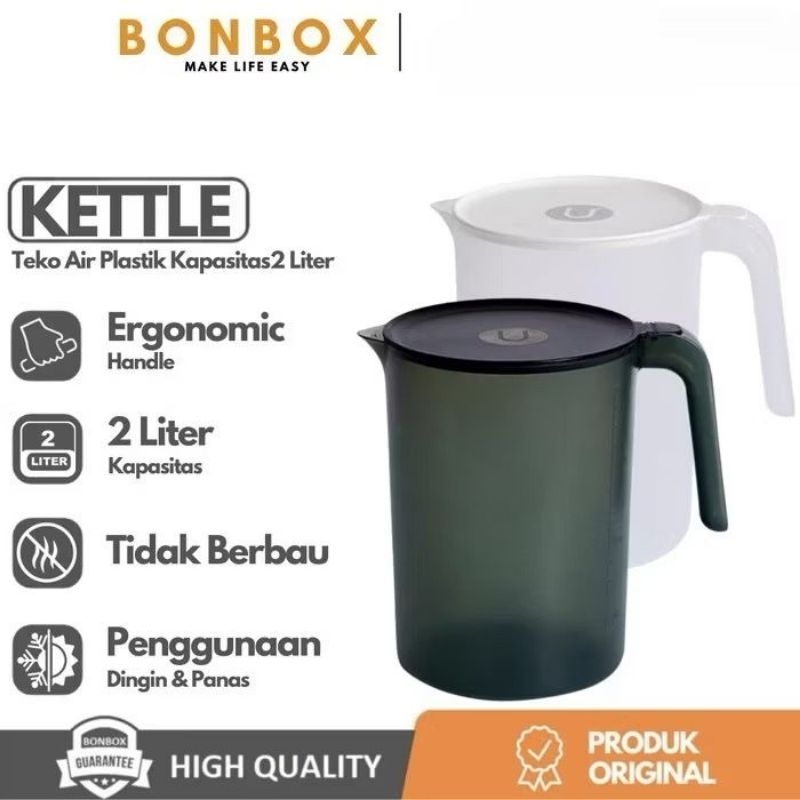 BONBOX Teko Air Plastik 2 Liter – Tahan Panas & Dingin