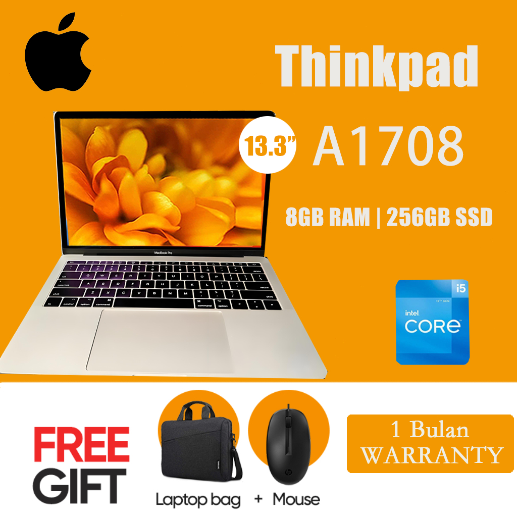 Laptop Apple Macbook Pro A1708 intel core i5 RAM 16GB SSD 256GB Murah Garansi Toko